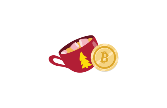 A Bitcoin Coffee Mug Graphic for Festive Crafting