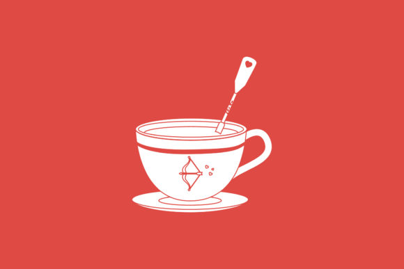 A Modern Valentine Chocolate Cup Icon for Editorial Graphics