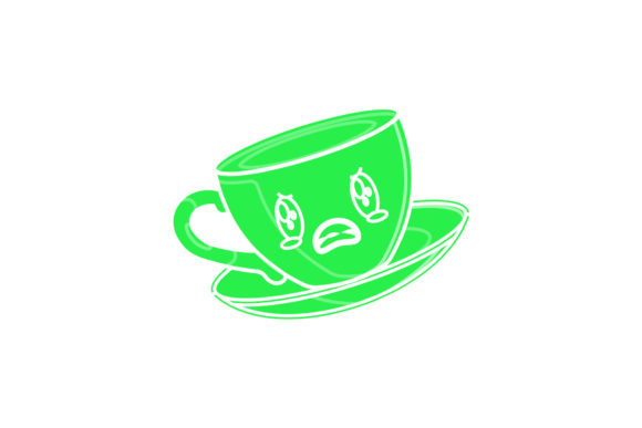 Coffee Cup Kawaii Green Style: Free Graphics Review