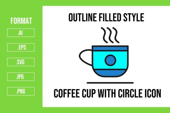 Coffee Cup with Circle Outline Icon: A Craft Graphics Review