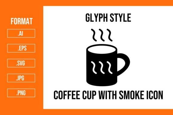 Coffee Cup with Smoke Glyph Icon: A Designer’s Embroidery Review