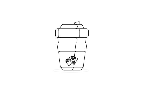 Coffee Drink Cup Outline Icons & Graphics Review