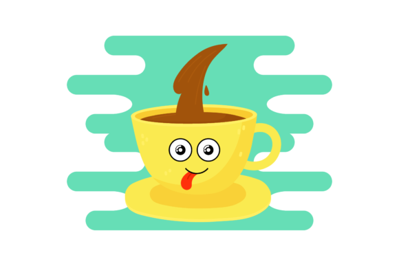 Coffee Smile Cup Kawaii Clipart: Graphics & Freebies
