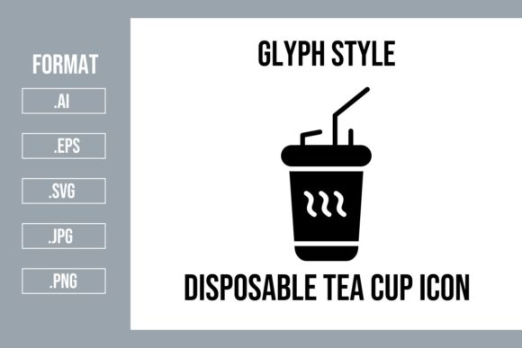 Disposable Tea Cup Glyph Icon: Graphics & Icons Review