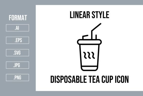 Disposable Tea Cup Icons: Graphics for Editorial Design
