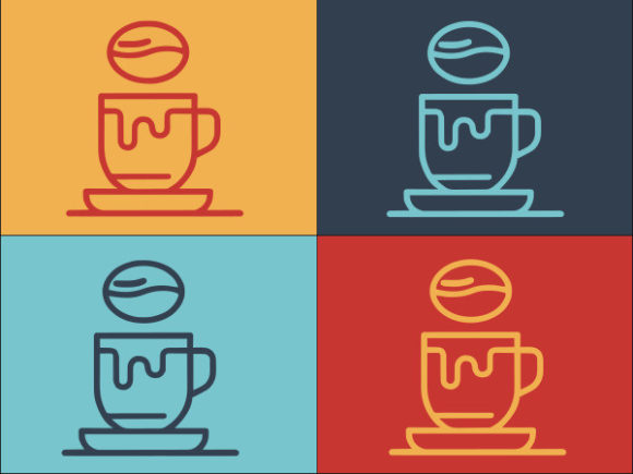Evaluating the Cup Coffee and Bean Logo for Creative Selling