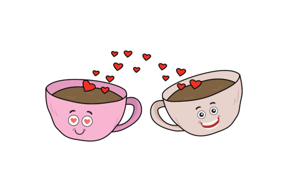 Evaluating Valentine Kawaii Cup Fill Line Graphics