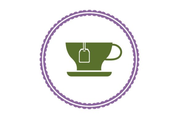 Green Tea Cup Icon Graphics for Creative Sellers