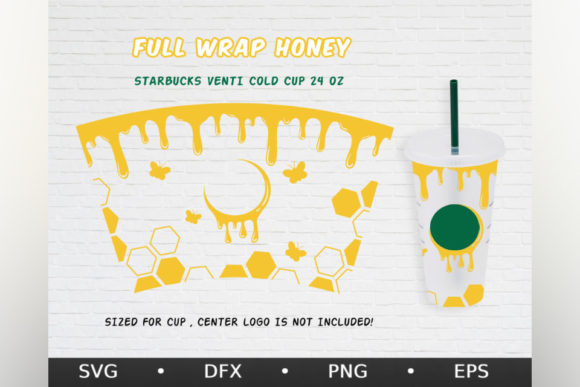 Honey Bee Love, Venti Cold Cup Graphics & Illustrations
