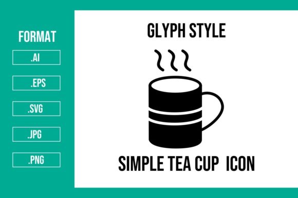 Simple Tea Cup Glyph Icon: A Crafter's Graphics & Icons Review