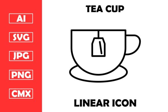 Tea Cup Line Icon Design: Graphics & Icons Review