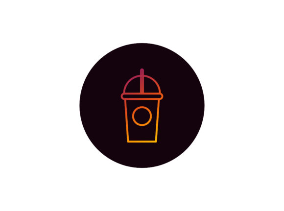 The Gradient Ice Cup Icon: A Graphic Asset for Local Brands