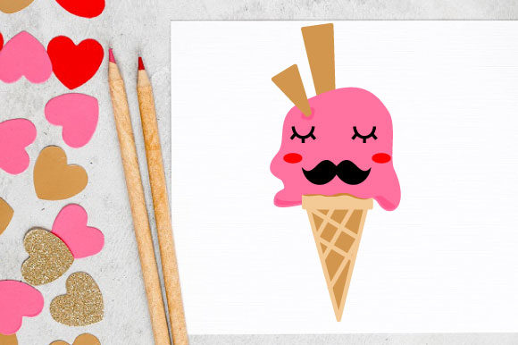 The Kawaii Pink Ice Cream Cup: A Sweet Graphics Tool for Crafts & Marketing