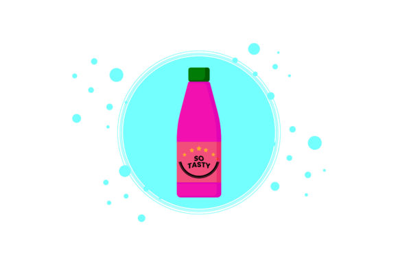 Tumbler Bottle Circle Bubble: Bold Icons for Local Brand Graphics